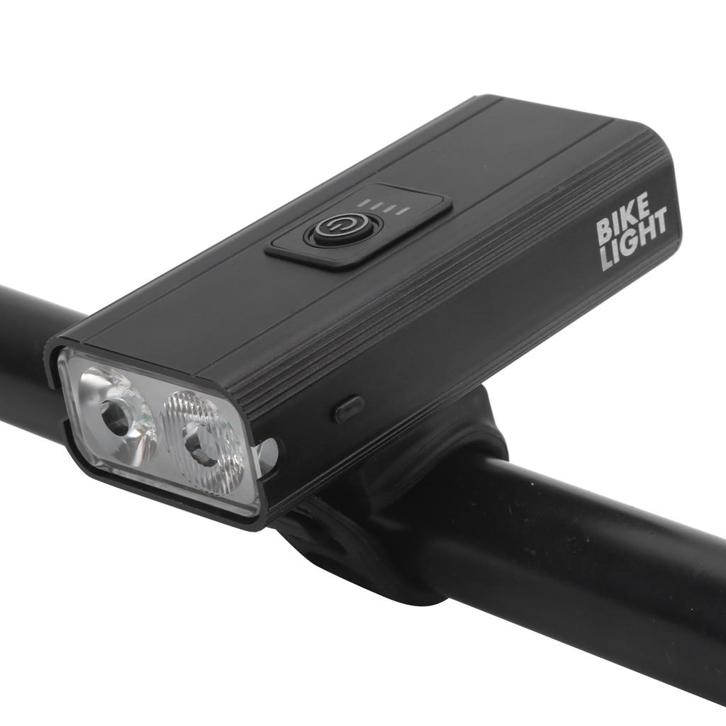 Bike Front Light USB Rechargeable LED Battery Indicator Waterproof Bicycle Headlight