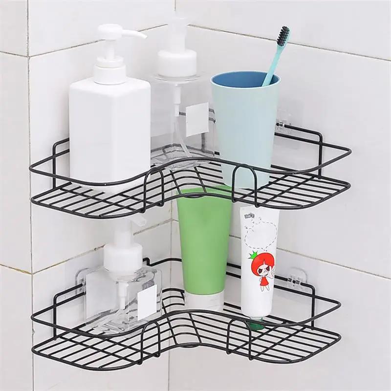 Non Perforated Washbasin Storage Rack, Wall Mounted Tripod Toilet Wall Mounted Kitchen Storage Rack, Bathroom Storage Rack.