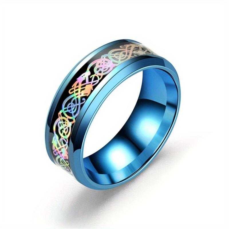 1Pc Fashionable and Fashionable, Exaggerated and Simple Accessories, Titanium Steel Rings Are Suitable for Men and Women To Wear