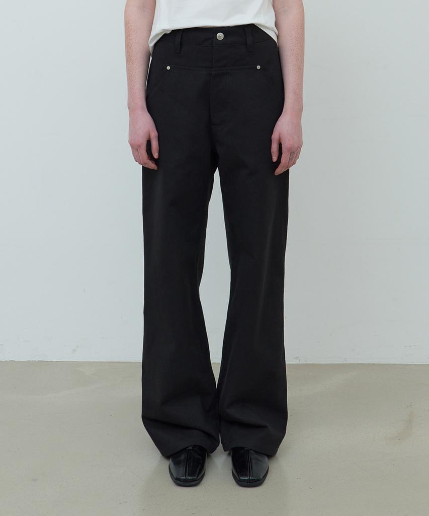 AFTERGLOWOOL Relaxed Fit Soft Cotton Pocket Pants_Black