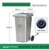 JINGGENG Outdoor Heavy-Duty Waste Bin with Wheels