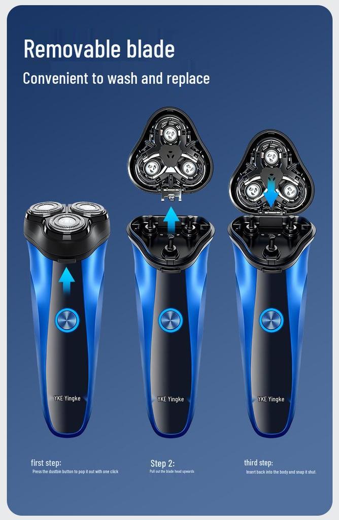 Rechargeable Electric Shaver and Beard Trimmer for Men