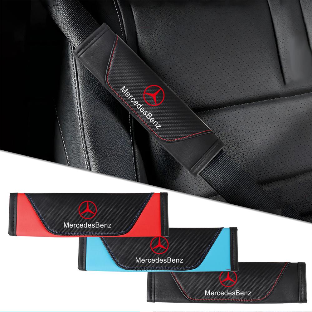 1/2pcs Car Seat Belt Cotton Safety Belt Shoulder Cover Breathable Protection For Mercedes Benz AMG W203 W206 W220 W205 W210 W108