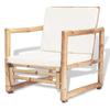 vidaXL 4-tlg. Garten-Lounge-Set mit Auflagen Bambus