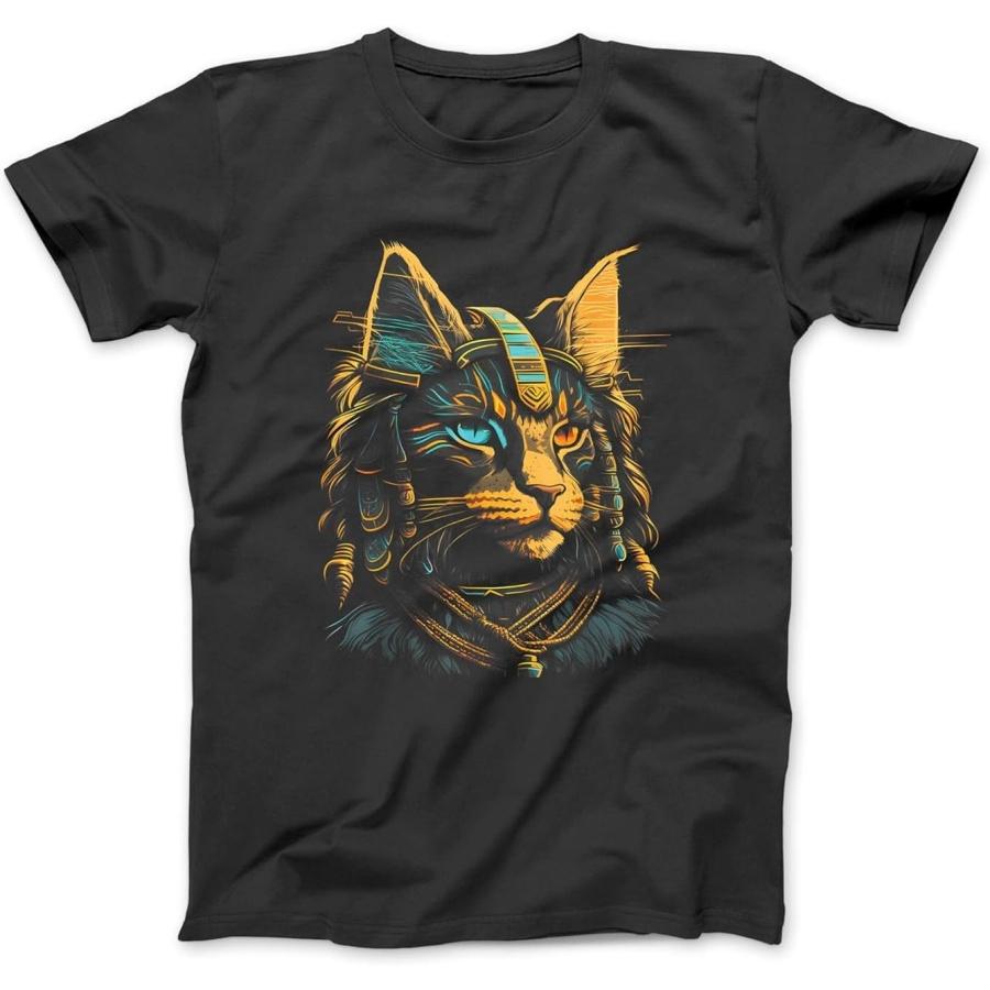 Cute Maine Coon Cat Lover Egyptian Pharaoh Maine Coon Cat T-Shirt, Sweatshirt, Hoodie for Men Women Kids Made in Canada Black S разноцветный