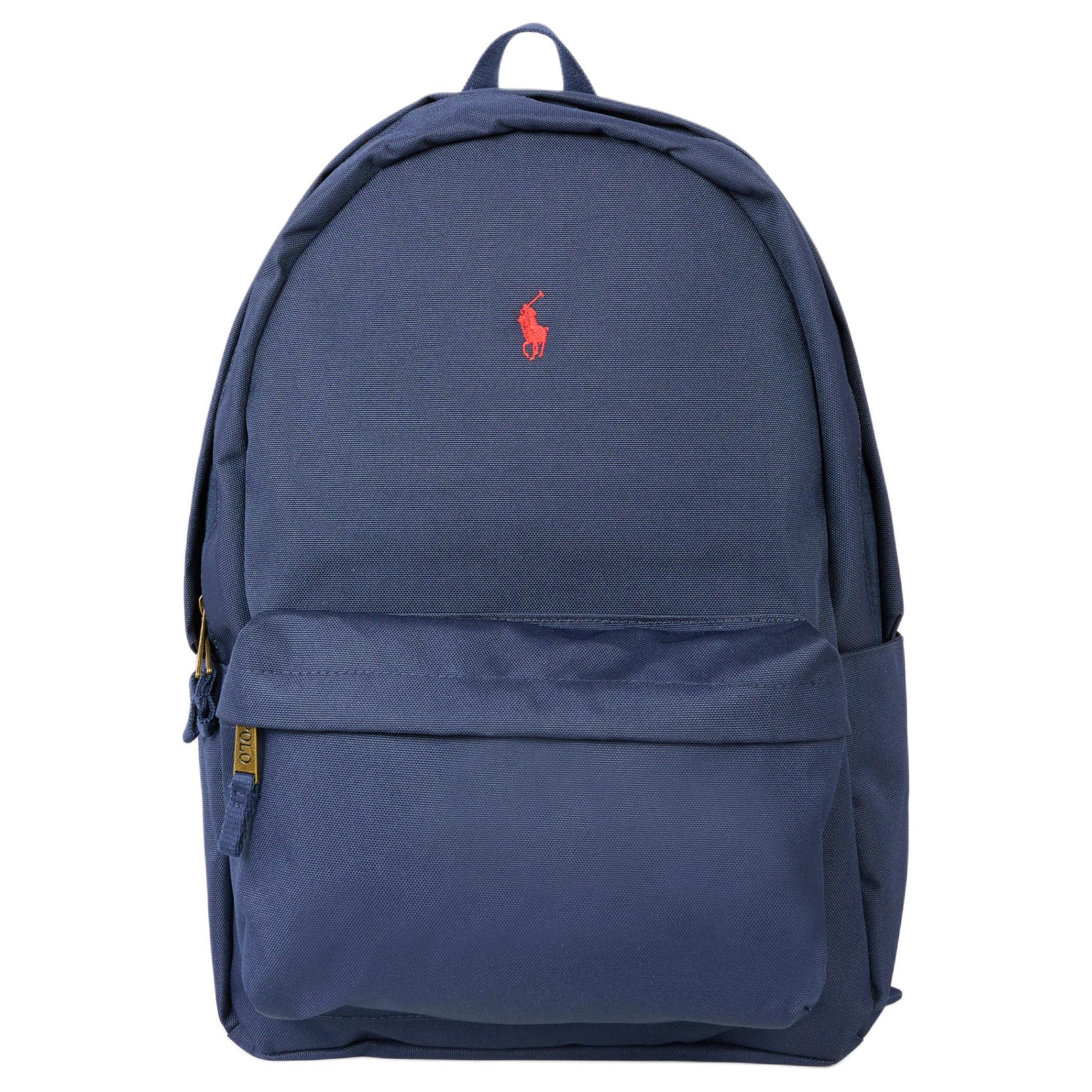 

Polo Ralph Lauren Embroidered Pony Pattern Polyester Backpack Regular Kids Kids backpack Blue 9AR151-BCV Basic Set (Bag+Dust Bag)