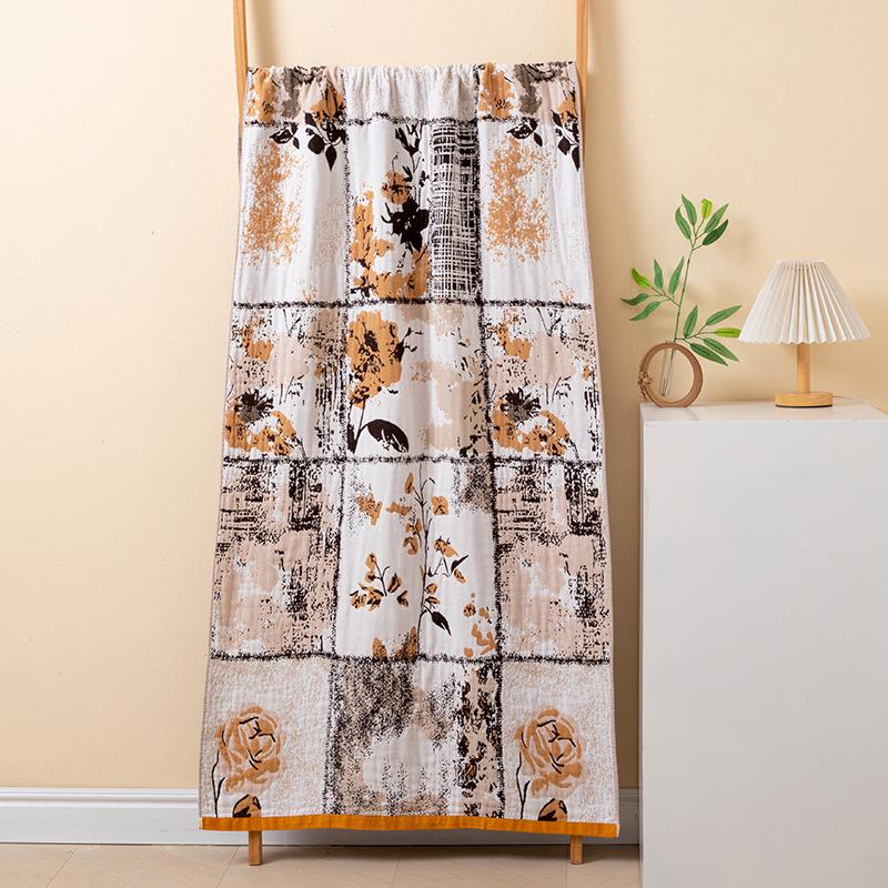 New Soft Ethnic Style Sun God Cotton Bath Towel - Skin-friendly & Absorbent