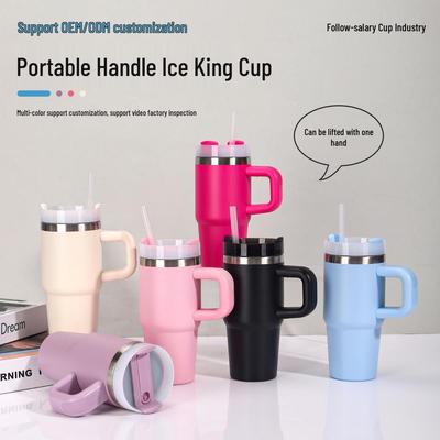 Andra Generationen 14oz Isolerad Bilmugg i Rostfritt Stål med Handtag - Bärbar Utomhus Mini Ismugg
