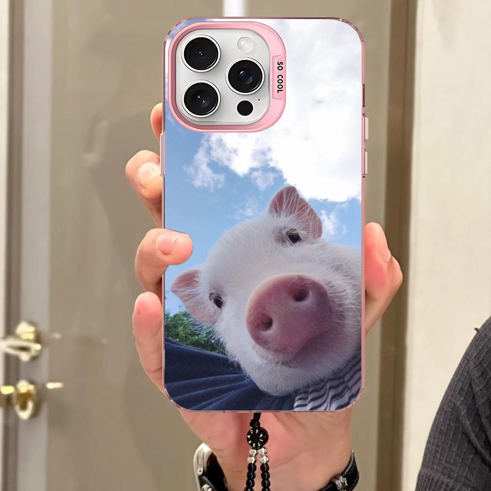 

Милий маленький рожевий свинка Чохол для телефону Для iPhone 16 15 14 13 12 11 Pro Max X XR XSMAX Матовий Ударостійкий Задній чохол iPhone 14pro max