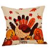 Cartoon Turkey Pattern Throw Pillow Covers With Digital Printing Of Short Plush Fabric Car-Shaped Sofa Cushion Office Home Decor