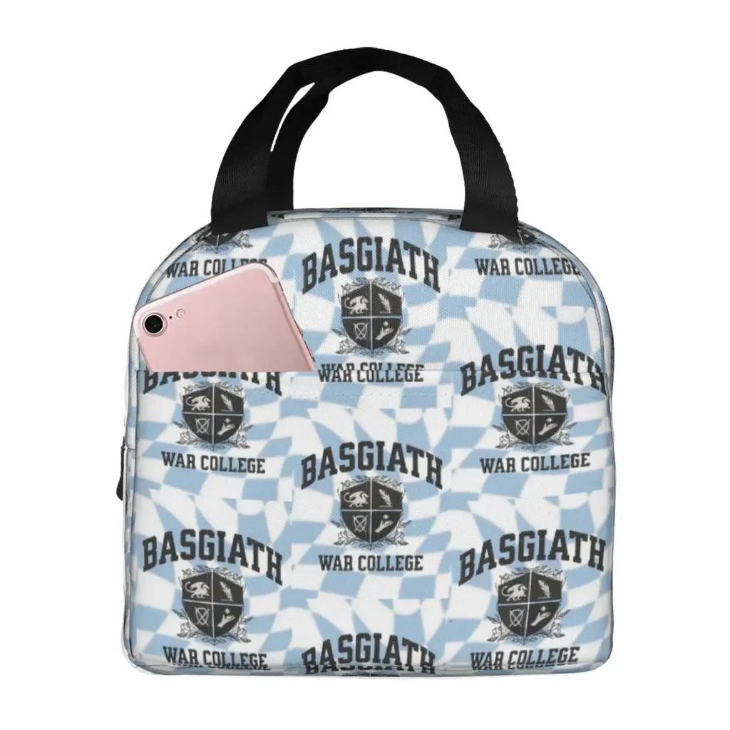 Fourth Wing Basgiath War College Insulated Lunch Bag for Women Children Portable Food Boxes Thermal Lunch Box Tote