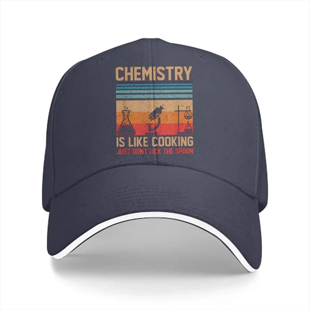 Pure Color Dad Hats Science Is Like Cooking Just Dont Lick The Spoon Unisexs Hat Sun Visor Baseball Caps Chemistry Peaked Cap