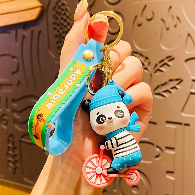 

Adorable Creative Panda Keychain Cute Cartoon Key Ring For Women Backpack Accessory