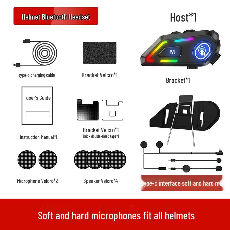 New Arrival Waterproof Bluetooth Motorcycle Helmet Earphones with Noise Cancelling & Auto Answering Feature