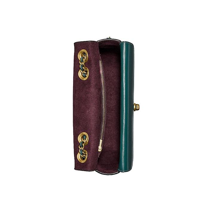 Coach Madison 23 Flap Chain Leather Crossbody Shoulder Bag Women Bags Dark-Green C0799-B4FOR