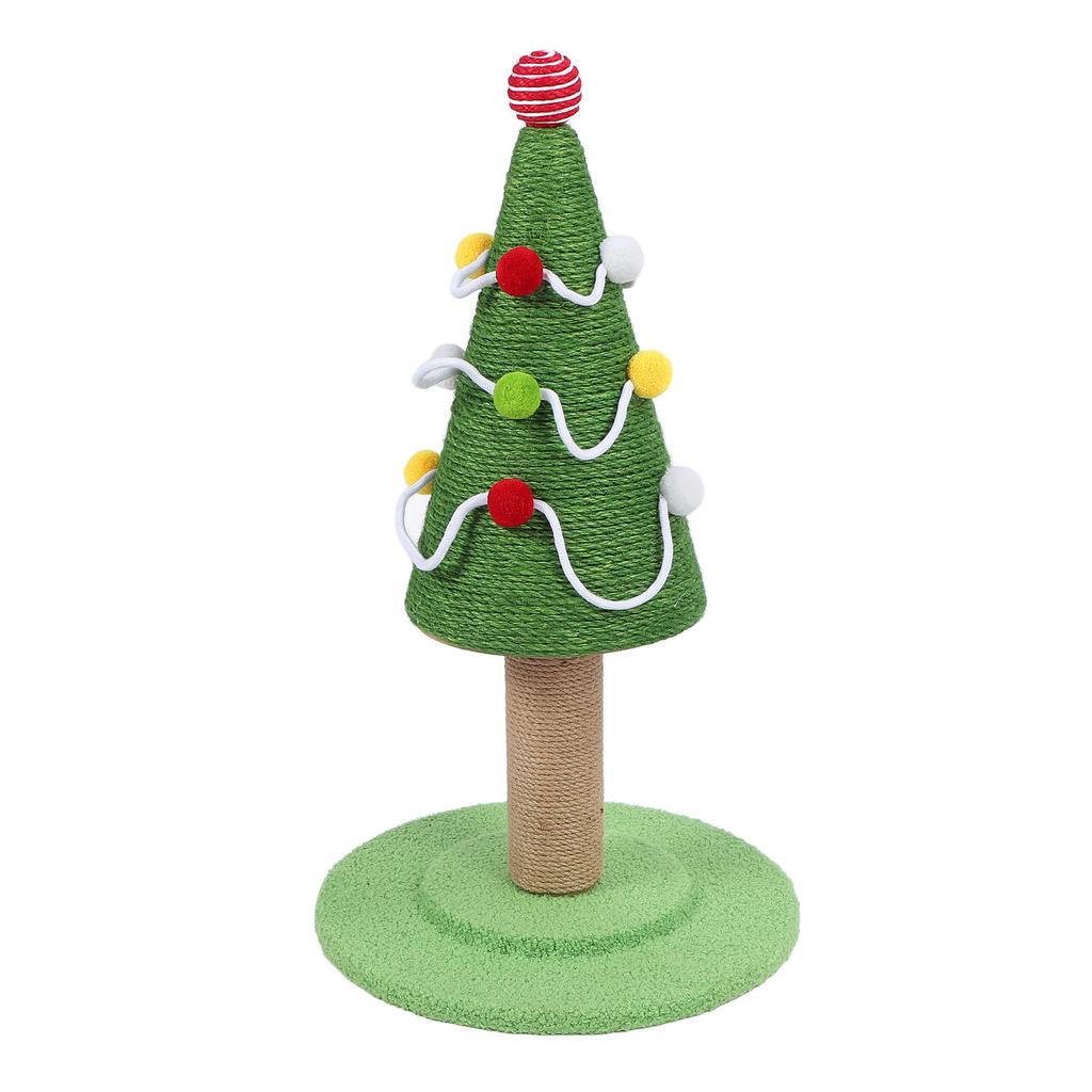 Cat Scratching Post Xmas Tree Style Sisal Protect Furniture Stable Structure Cat Tree Scratch Post for Home Indoor