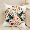 fashing bird and flower prints Pillow Case Natural Linen Double-Sided Printing Sofa Home Decor Cushion Cover