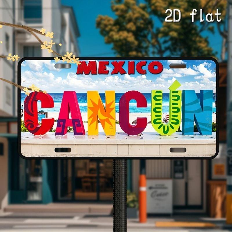 Souvenir Metal License Plate, Custom Auto Sign 15x30cm