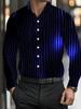 Trendy Long-sleeve Striped Shirt, Versatile for Daily and Formal Looks.