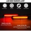 NJSBYL LED Side Marker Lights for Chevy and GMC C/K Series C10 C20 C30 K10 K20 K30 C1500 C2500 C3500 K1500 K2500 K3500 R30 V30 R3500 V3500 Smoked