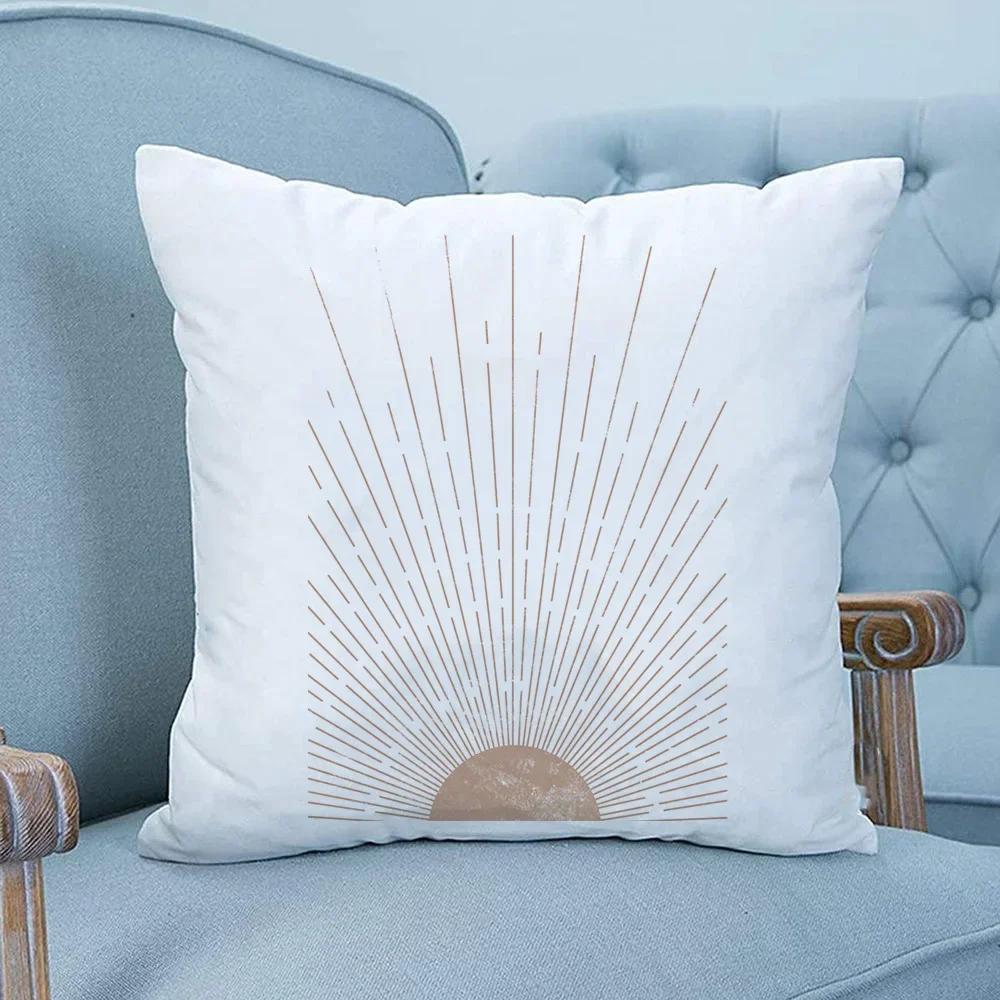 Colorful and minimalist geometric printed pattern cushion cover for home living room sofa chair decorative pillowcase