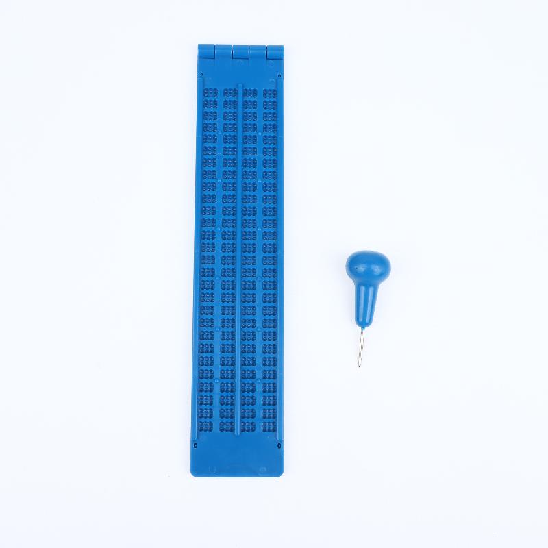 Mini Size Braille Writing Plate Kit for Blind People Portable Braille Board with Stylus Paper for Outdoor Trip Use