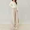 2026 Women's High-End Loose Wide-Leg Coffee Pants