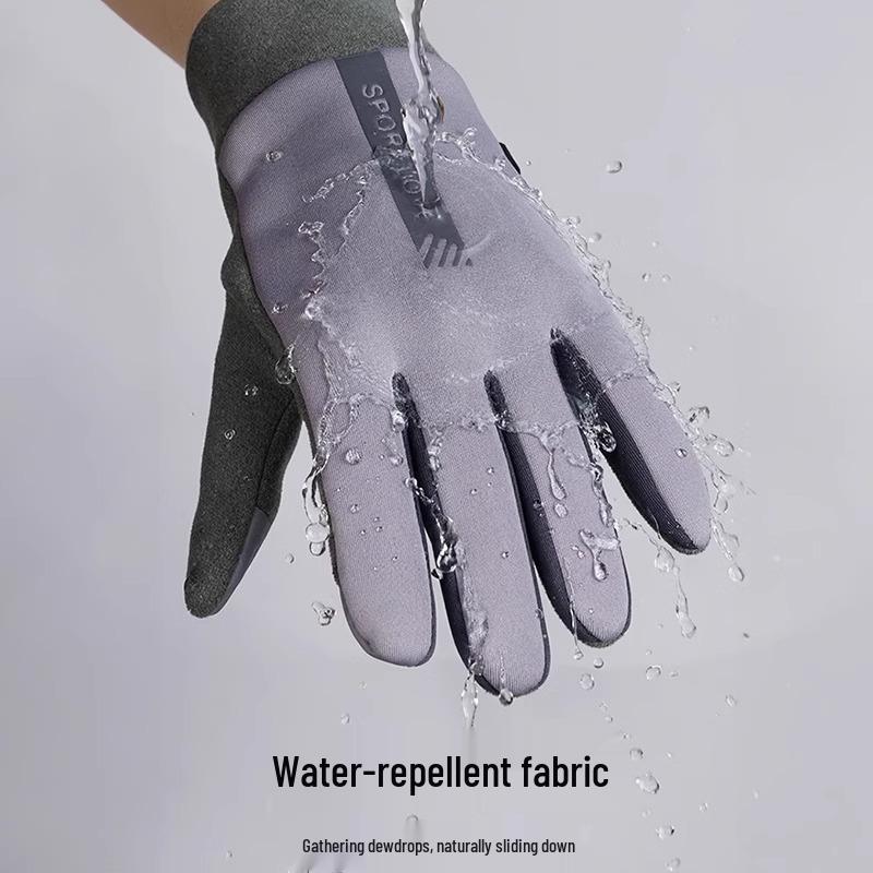 Winter Windproof Waterproof Touchscreen Cycling Gloves for Men & Women - Plus Velvet Warm for Outdoor Sports & Driving