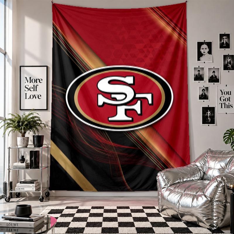 San Francisco 49ers Wall Tapestry Home Decor Wall Hanging Cloth for Bedroom Living Room Background