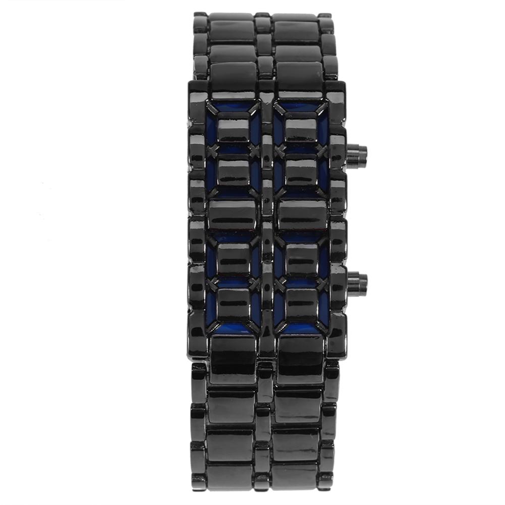 Fashionable Steel Band Couple Bracelet Watch LED Lighting Electronic Wristwatch (#1)