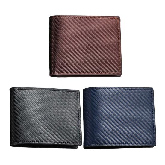 Men Card Wallet Bifold Slim Wallet Minimalist Short Wallet Pocket Card Holder Gift for Father Husband Boyfriend
