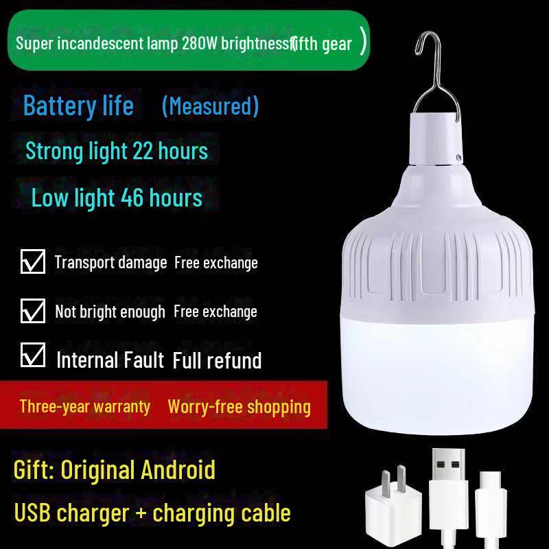Emergency Wireless Camping Bulb - Super Bright Lighting for Power Outages and Night Markets