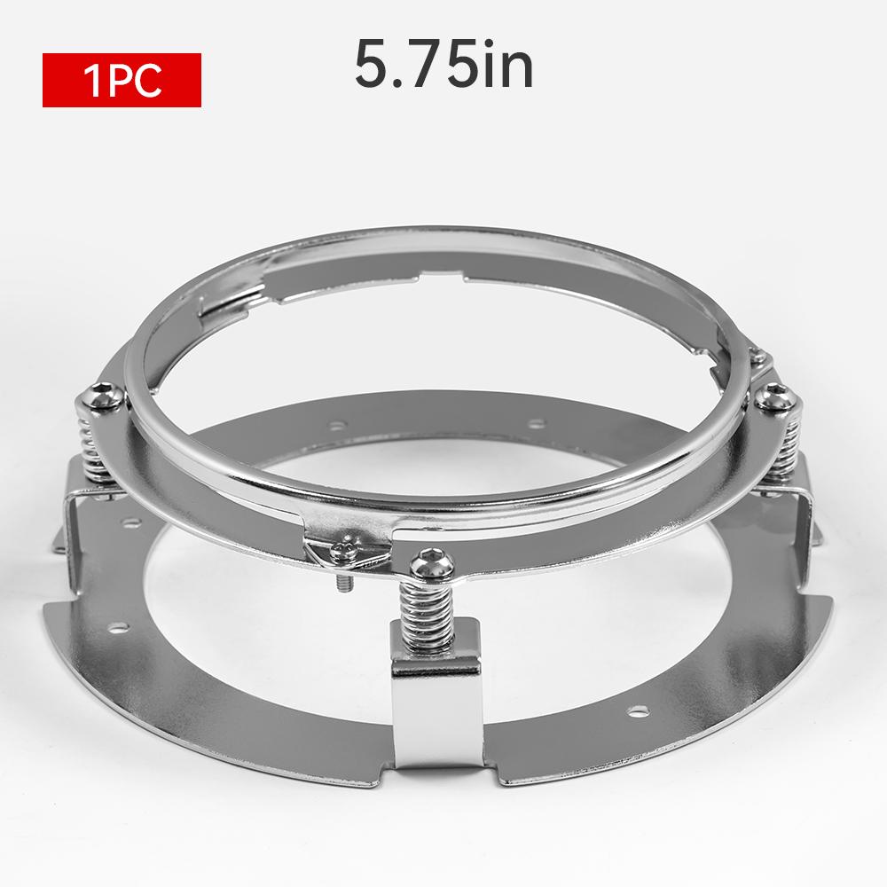 Black / Chrome 5 3/4" 5.75 inch Headlight Bracket Kit for Motorcycle and cars Ring Mount Brackets for 5.75 Inch LED Headlights