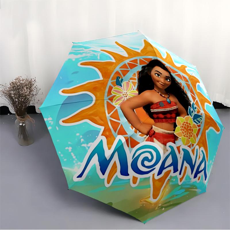 1pc Moana, Ocean Adventure Automatic Umbrella Durable Iron Frame & Plastic Handle,Gift for Men & Women, Sturdy Construction Yy250821054