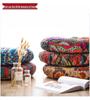 Ethnic Fabric Thickened Round Cotton Linen Cushion for Bay Window, Tatami, Prayer, Teahouse, or Yoga.