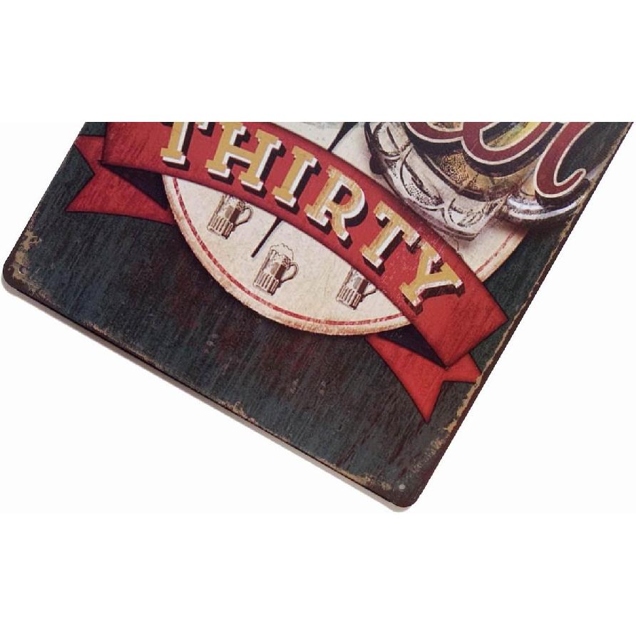 ERLOOD It's Beer Thirty Vintage Funny Home Decor Tin Sign Retro Metal Bar Pub Poster 8 X 12