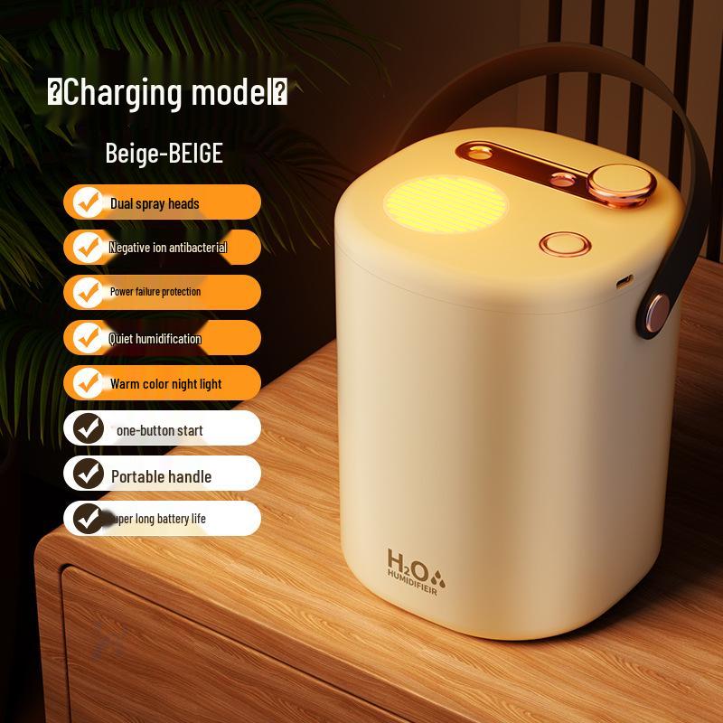 Large Capacity USB Desktop Humidifier - Portable Mini Air Purifier for Home, Bedroom, Office