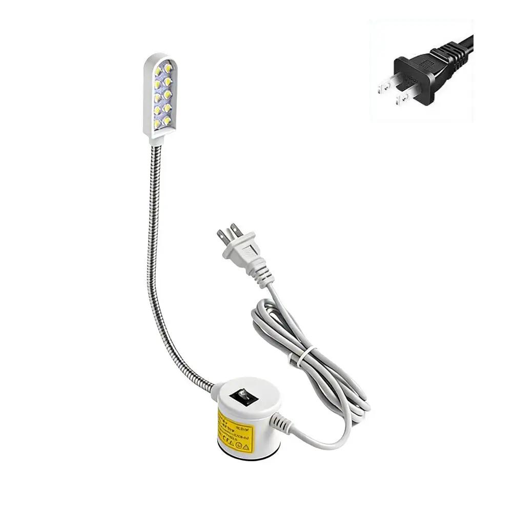 Sewing Machine Light Dimmable LED Work Lamp With 360° Accessories Light Anti-Scratch Base Gooseneck Crafts Bright Eye-Prote T8R0