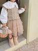 Girls' Wool Ribbon Knitted Waistcoat - 2024 Autumn/Winter Korean Style
