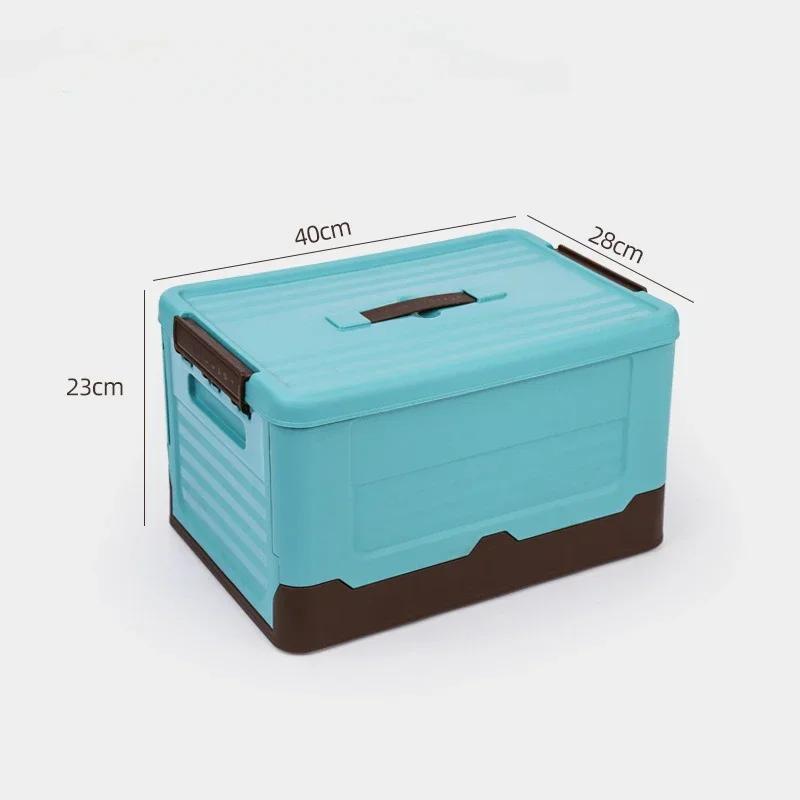 Multifunction Storage Box Sundries Storages Large Capacity Plastic Storages Supplies Organizer With Lid Space-Saving Folding Box