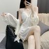 Golden Velvet Women's Pajamas Autumn and Winter New Sexy Suspenders Thermal Nightgown Nightgown Loungewear Lace with Chest Pad