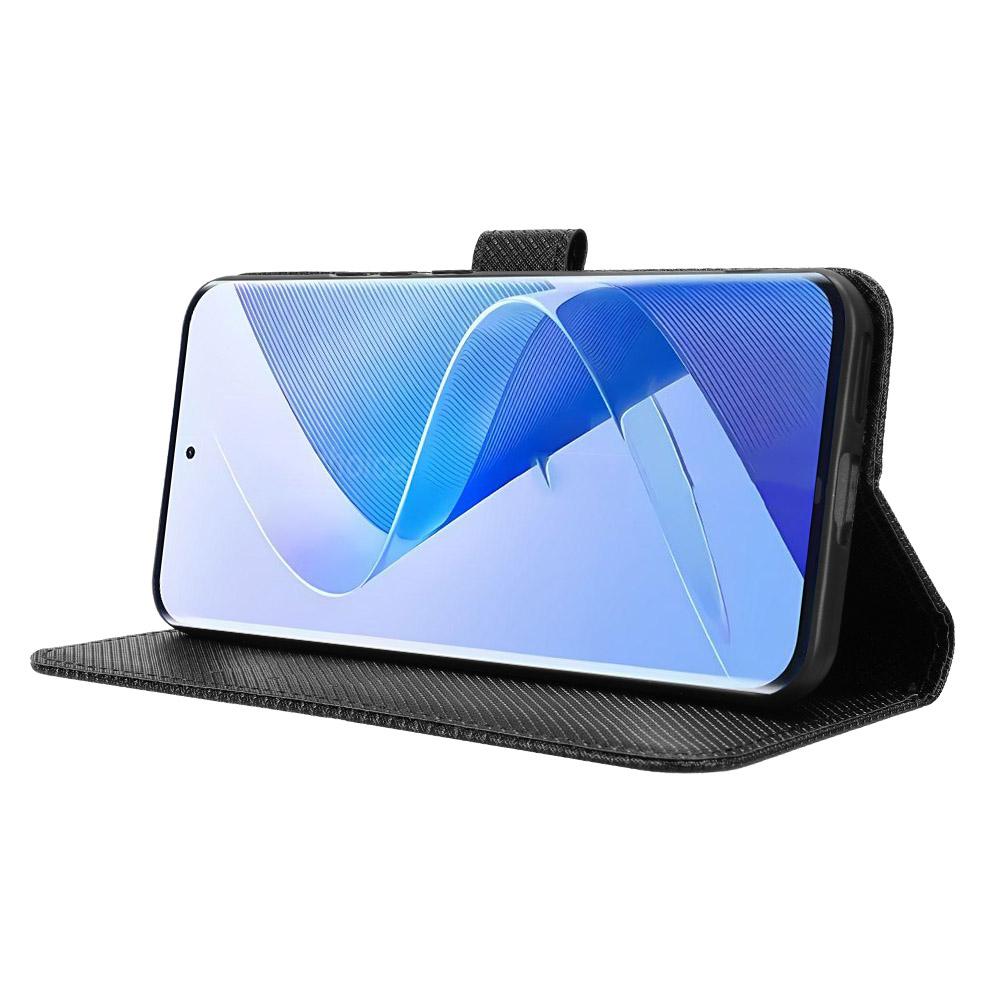 For Itel Super 26 Ultra Leather Wallet Case with Strap Diamond Texture Phone Cover