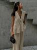 2026 New Women's Spring/Summer Cotton V-Neck Sleeveless Top & Pants Two-Piece Set