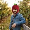 Funny Lychee Plush Hat Cartoon Party Costume Head Cover Costume Hat Food Shape Hat  Christmas Gift