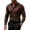 Lente Herfst Nieuwe Casual Heren Lange Mouw Zakelijke Overhemden Los Effen Kleur Modieus Comfortabel Veelzijdig Slim Fit Professionele Overhemden