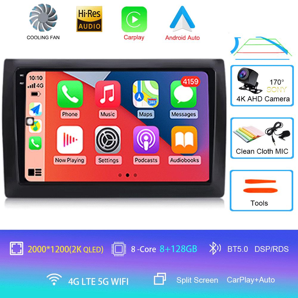 For Fiat Stilo 2002 - 2010 Android 14 Car Radio Automotivo Carplay Auto RDS BT WIFI Autoradio Car Multimedia 2Din Video Player