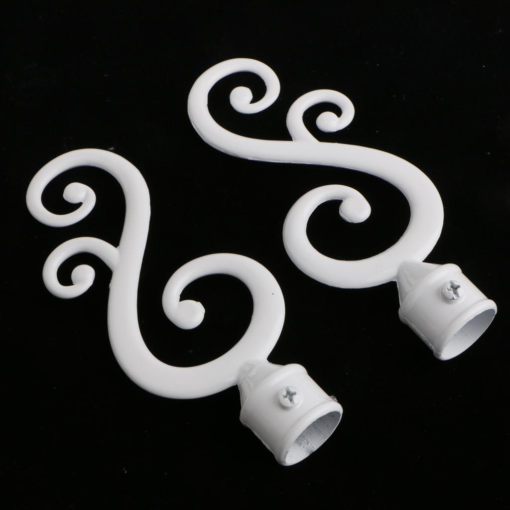 Buy 22mm Curtain Pole Recess Bracket Curtain Rod Bracket Finial Type 1