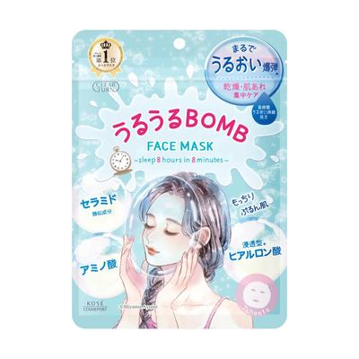 Clear Turn Uruuru BOMB Instant Skin Moisturizing Masks, 7 Pcs
