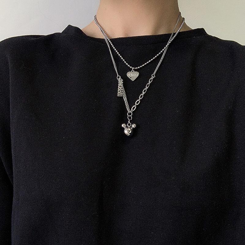 Women's Light Luxury Washable Titanium Steel Hip Hop Clavicle Necklace - Trendy Cold Style Sweater Chain Accessories