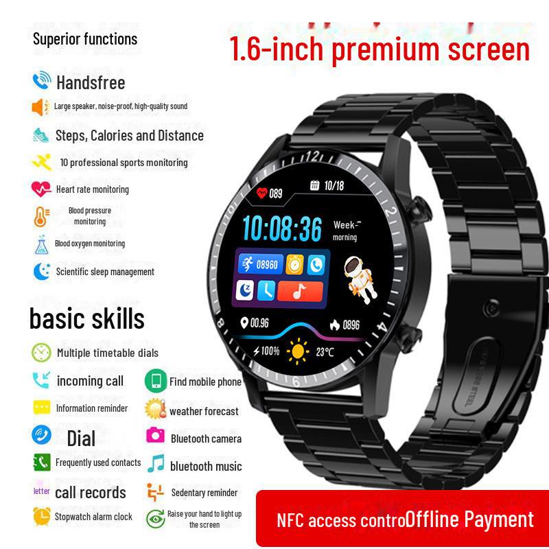 

Умные часы 8: Звонки по Bluetooth, NFC-платежи, шагомер, многофункциональный спортивный трекер, водонепроницаемый для мужчин